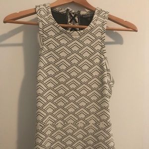 Express Black and white racerback dress